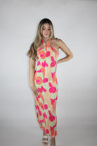 Multi-color halter dress for summer